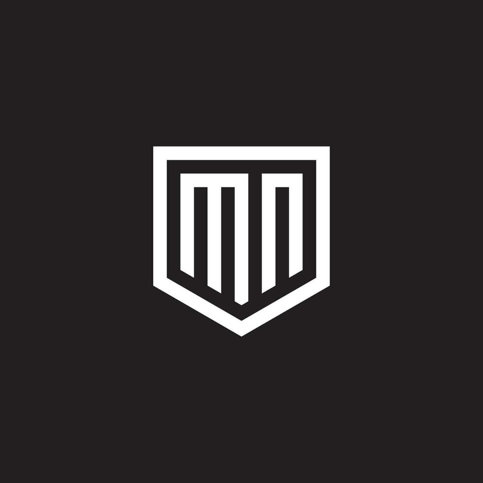 Minimal MN letter logo design vector