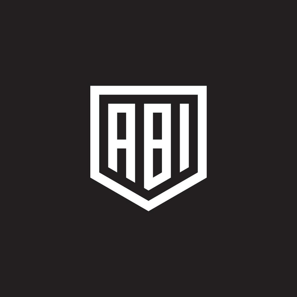 abi letra logo diseño vector prima modelo