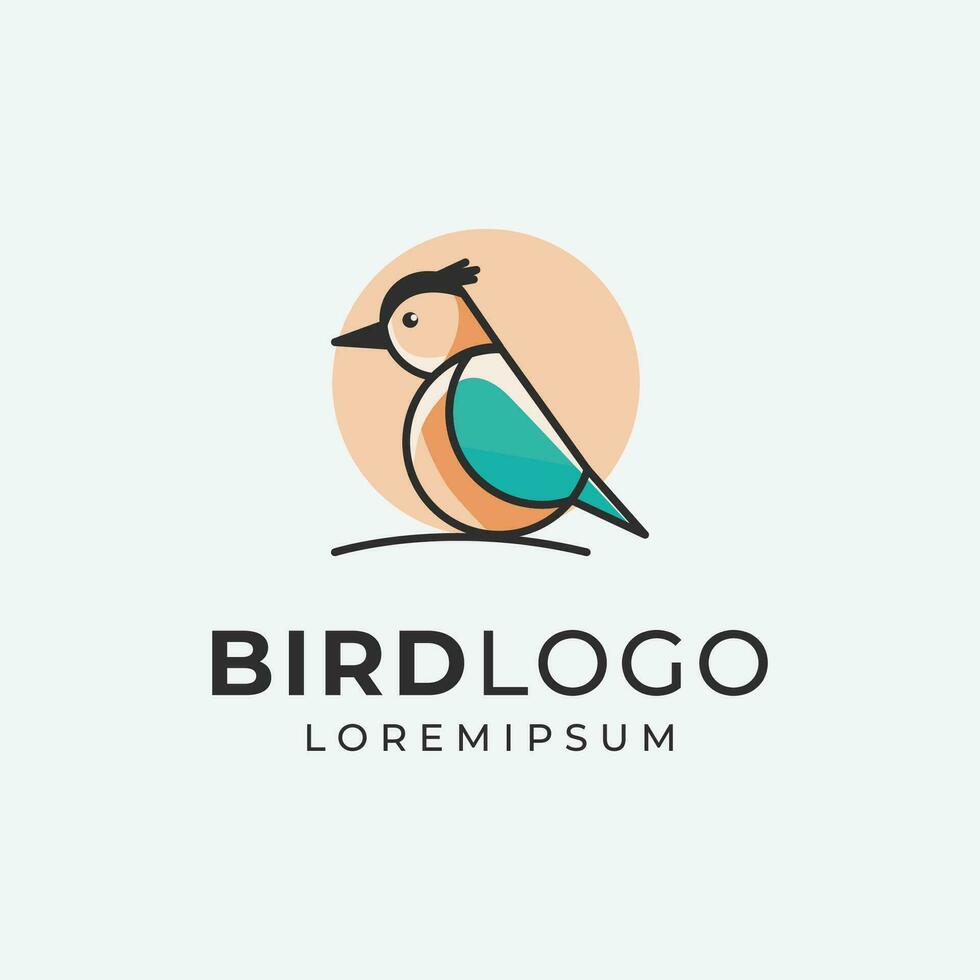 pájaro logo icono vector diseño, pájaro imágenes sencillo ilustración