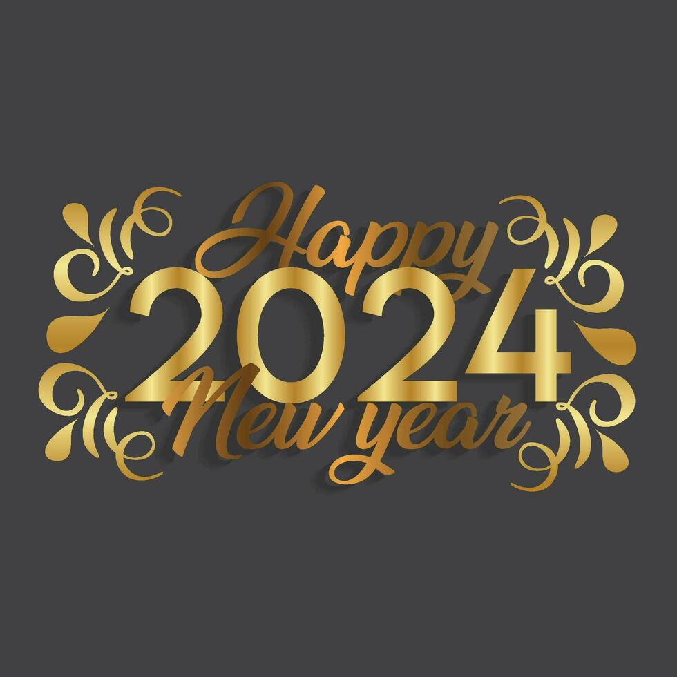 Happy New Year 2024 vector