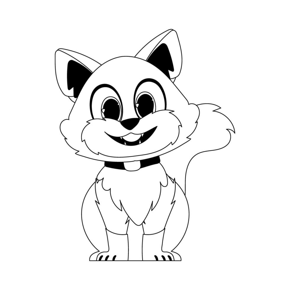 Cleverly cat in a organize organize, astounding for children's coloring books. Cartoon style, Illustration vector