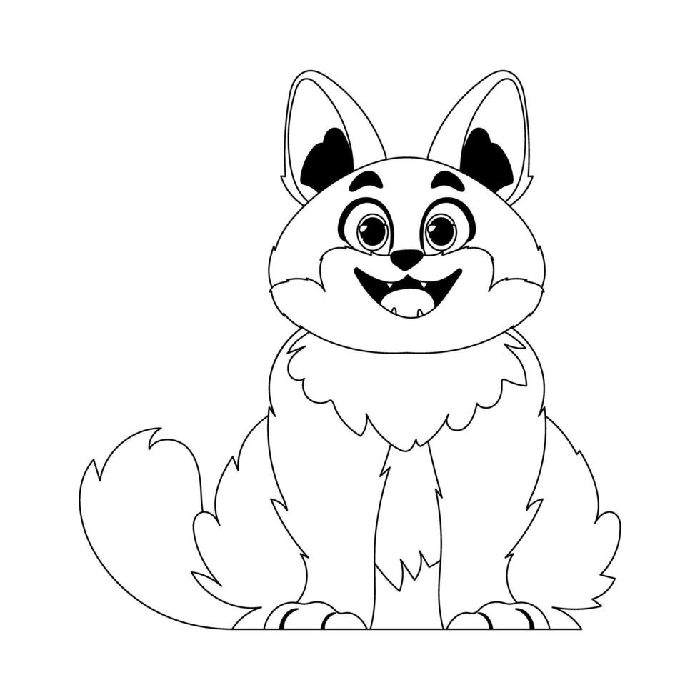 Cleverly cat in a organize organize, stunning for children's coloring books. Cartoon style, Illustration vector