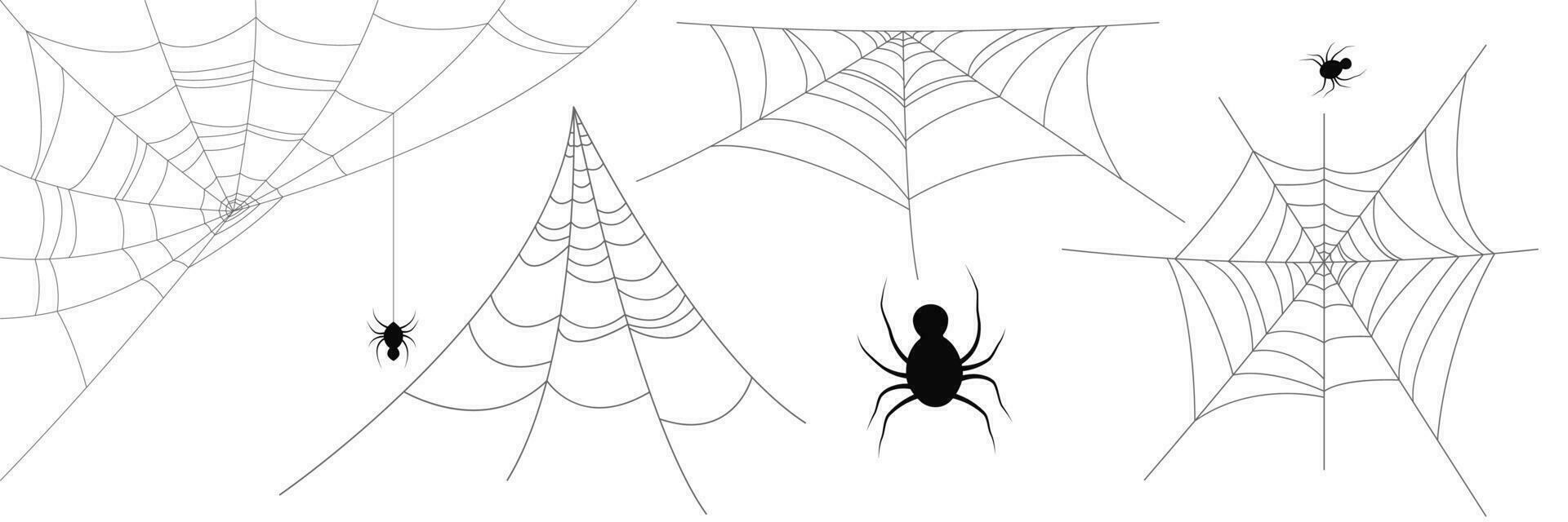 Halloween spider web monochrome. vector illustration EPS10.