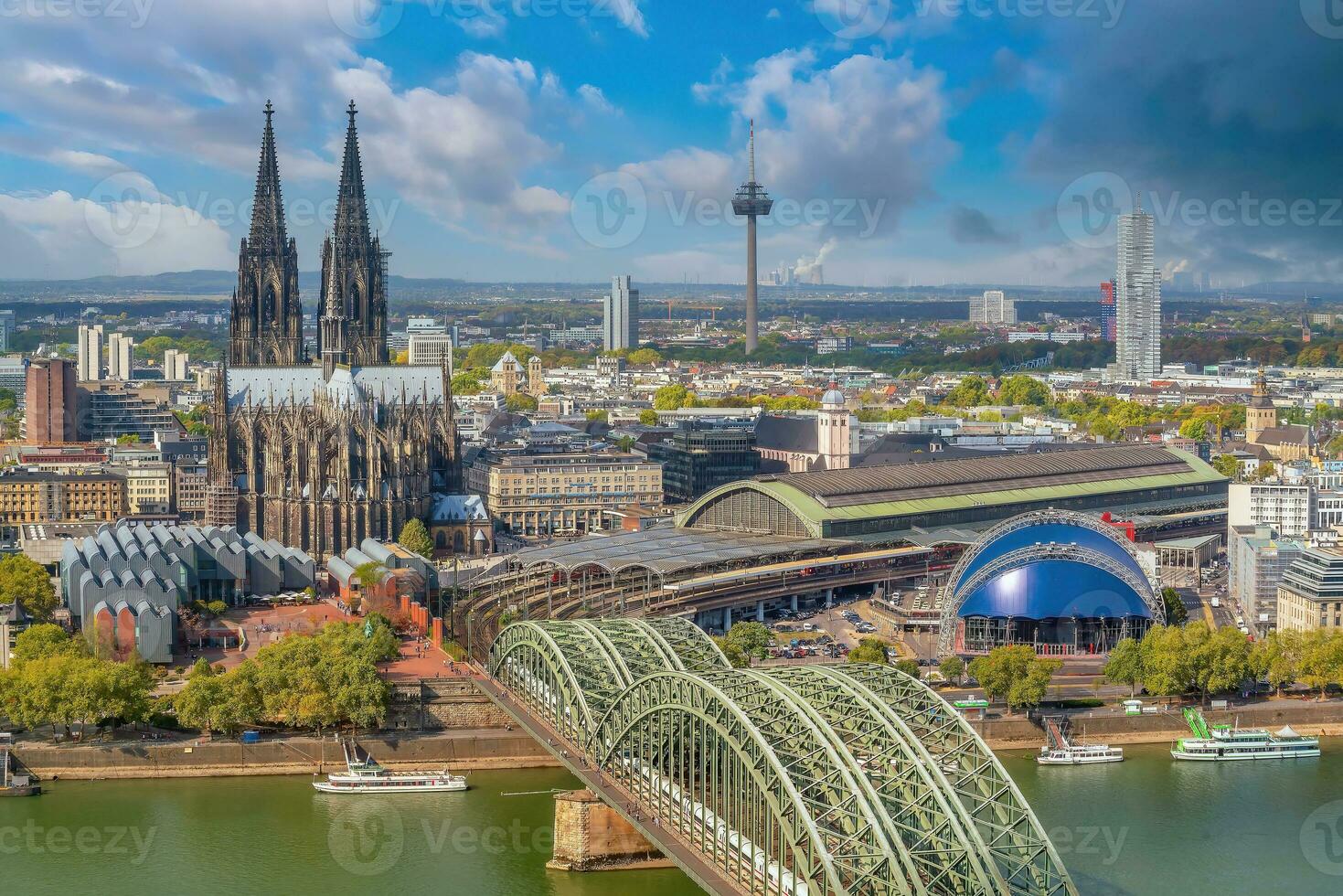 Downtown Cologne city skyline, cityscape of Germany photo