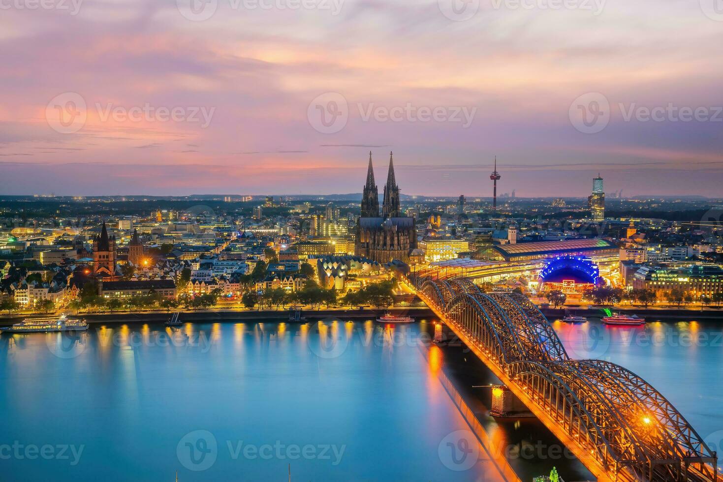 Downtown Cologne city skyline, cityscape of Germany photo