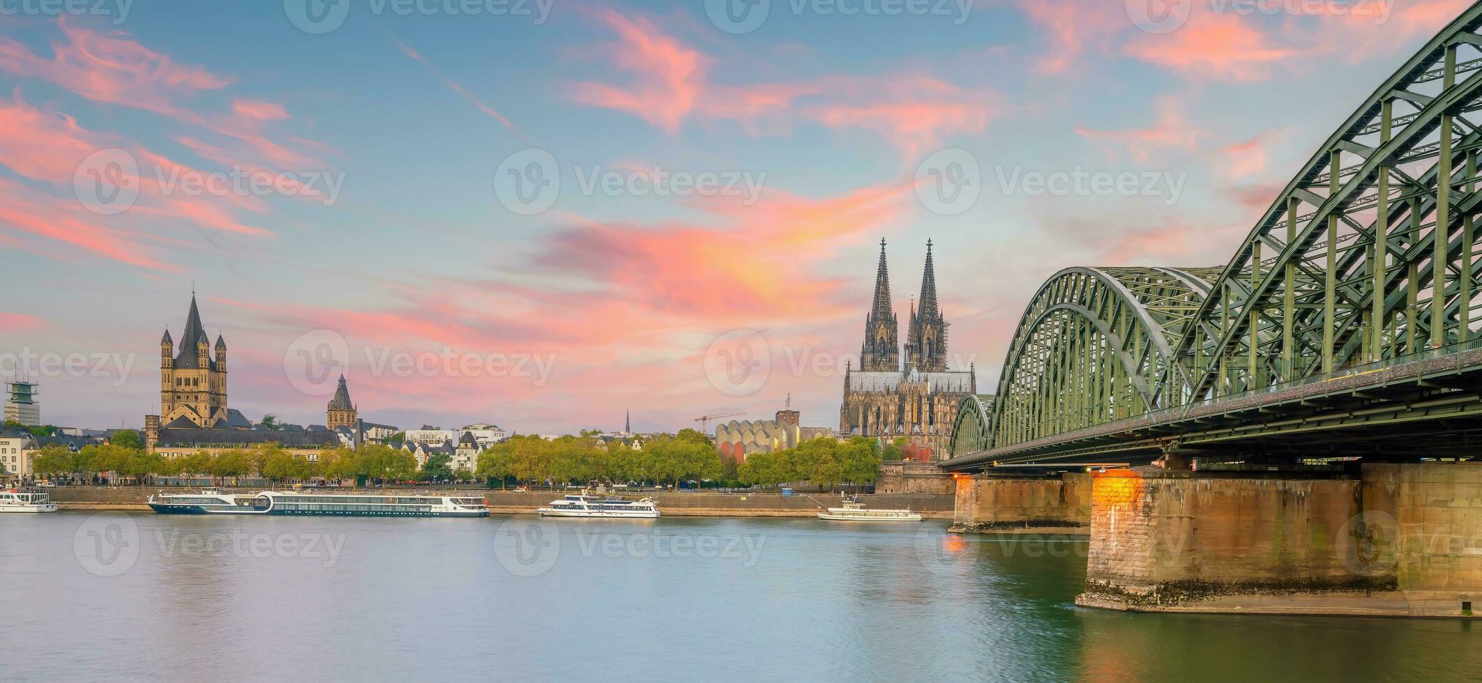 Downtown Cologne city skyline, cityscape of Germany photo