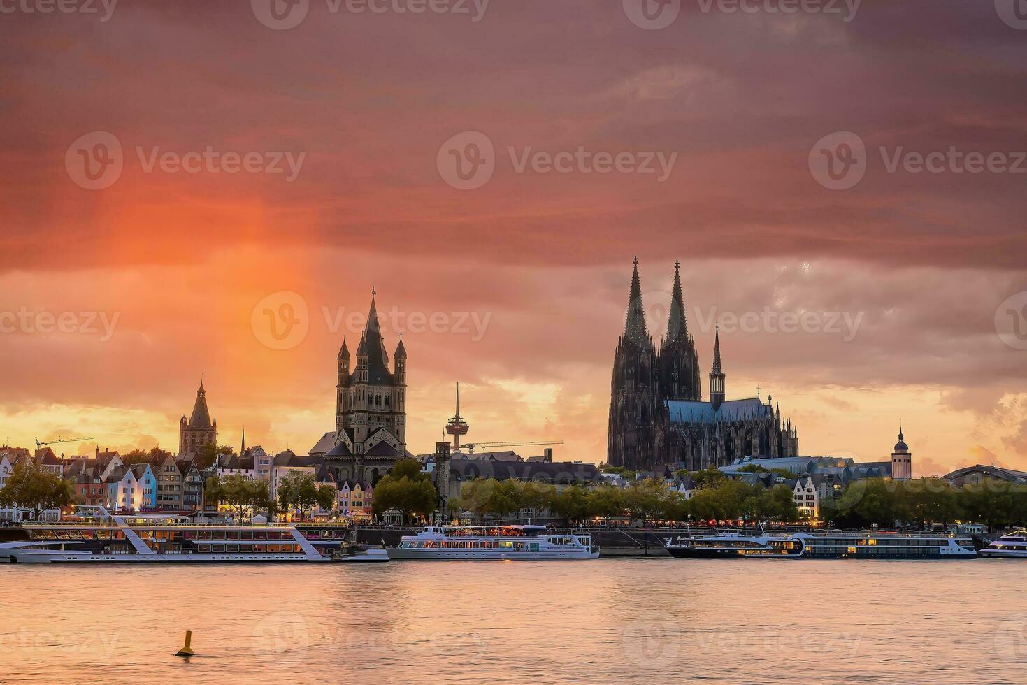 Downtown Cologne city skyline, cityscape of Germany photo