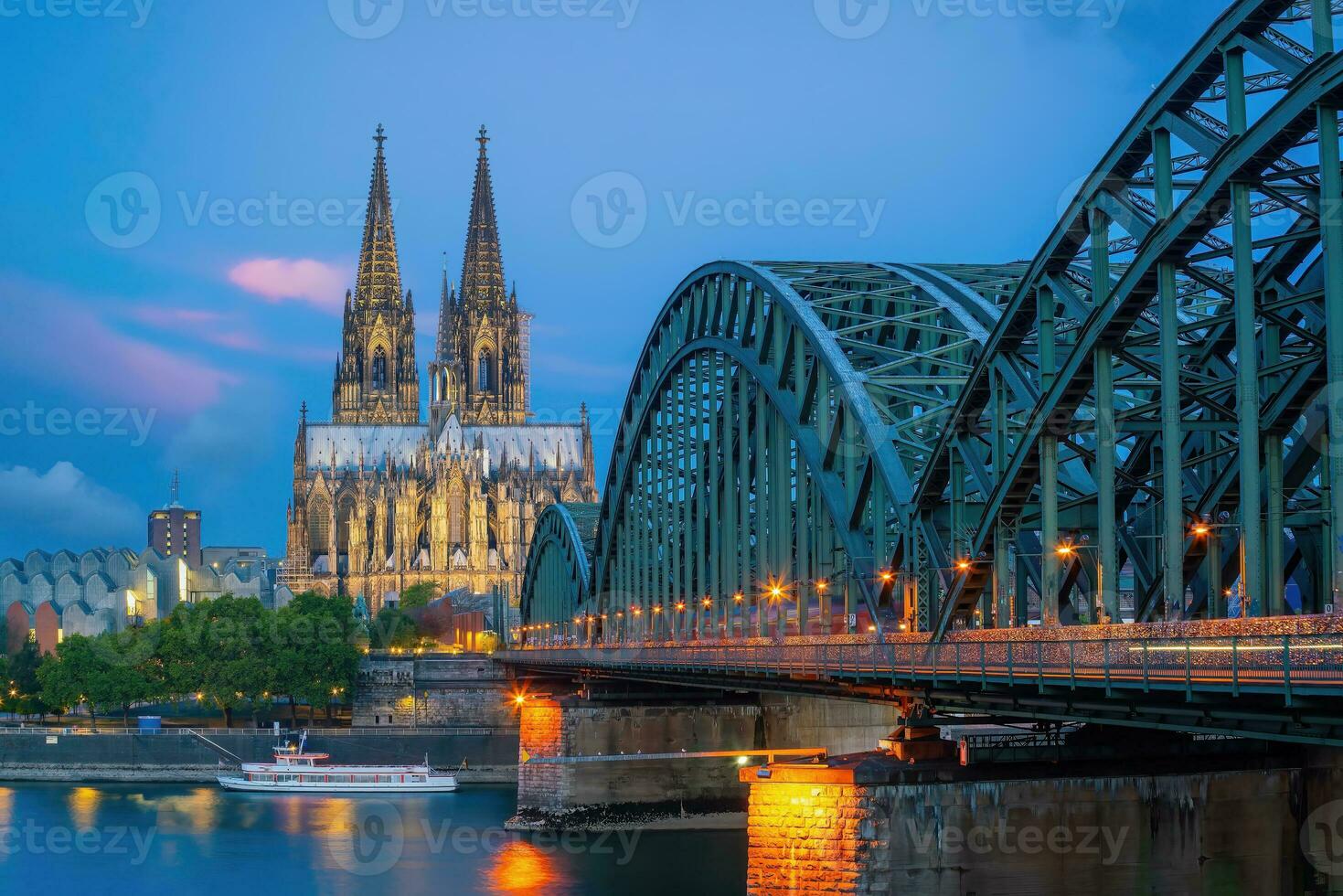 Downtown Cologne city skyline, cityscape of Germany photo