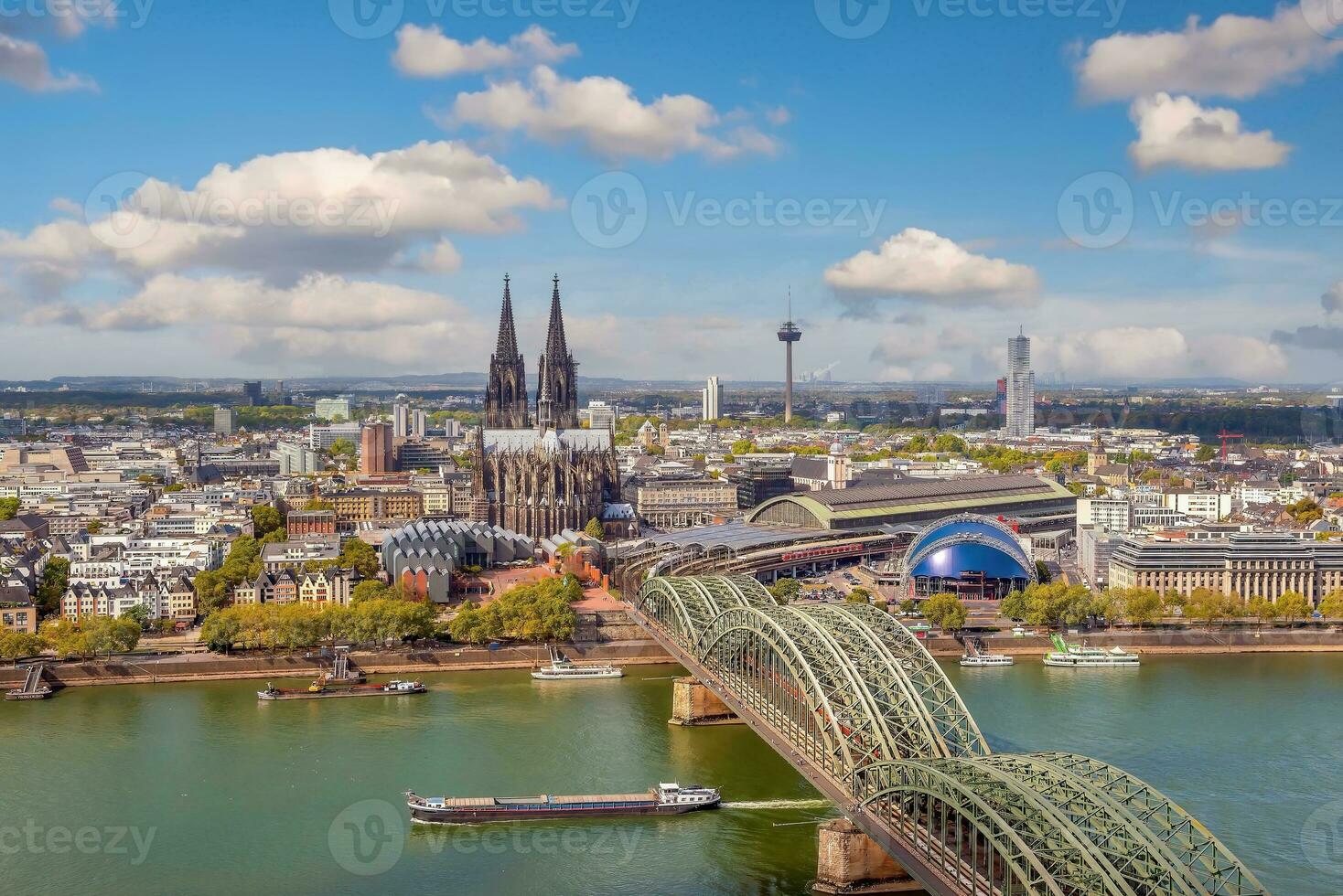 Downtown Cologne city skyline, cityscape of Germany photo