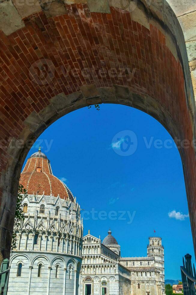 The famous Leaning Tower in Pisa, Italy photo