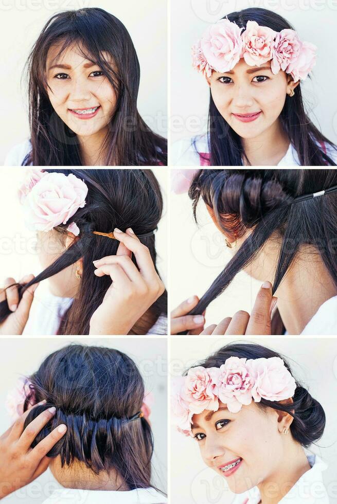 Hairstyles steps view photo