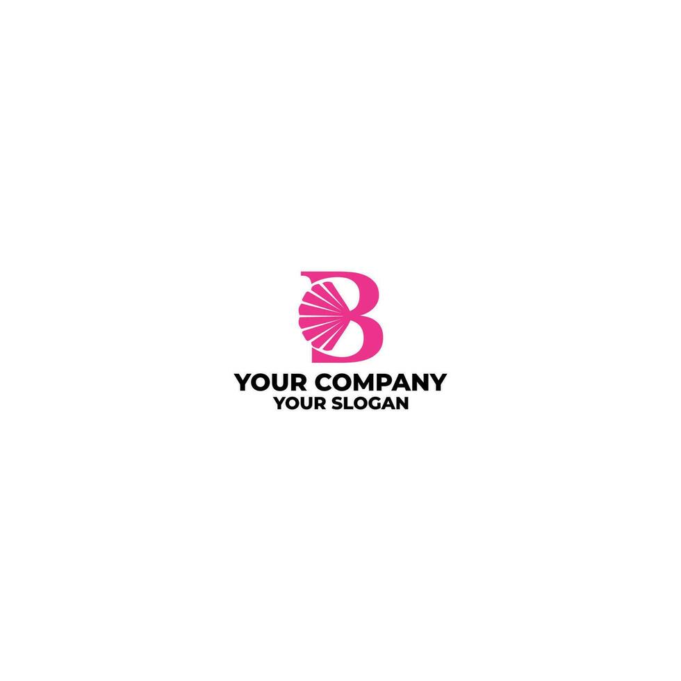 B Shells logo design vector