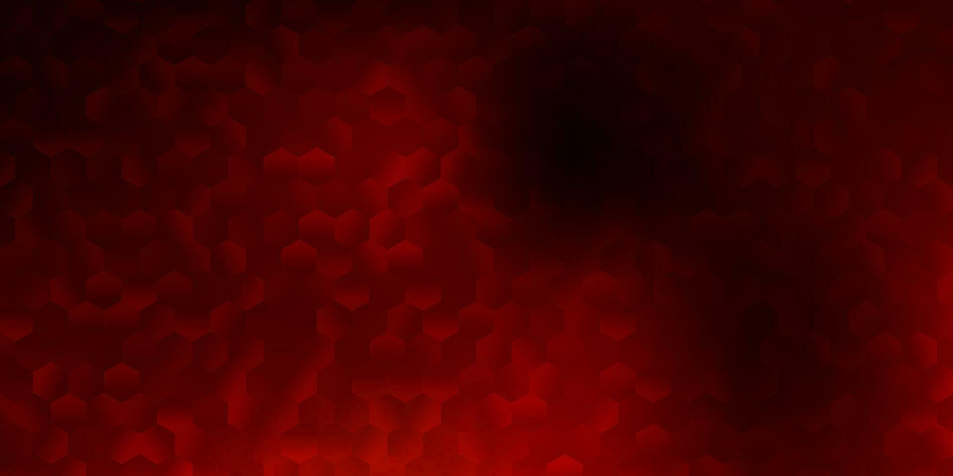 Dark orange vector texture with colorful hexagons.