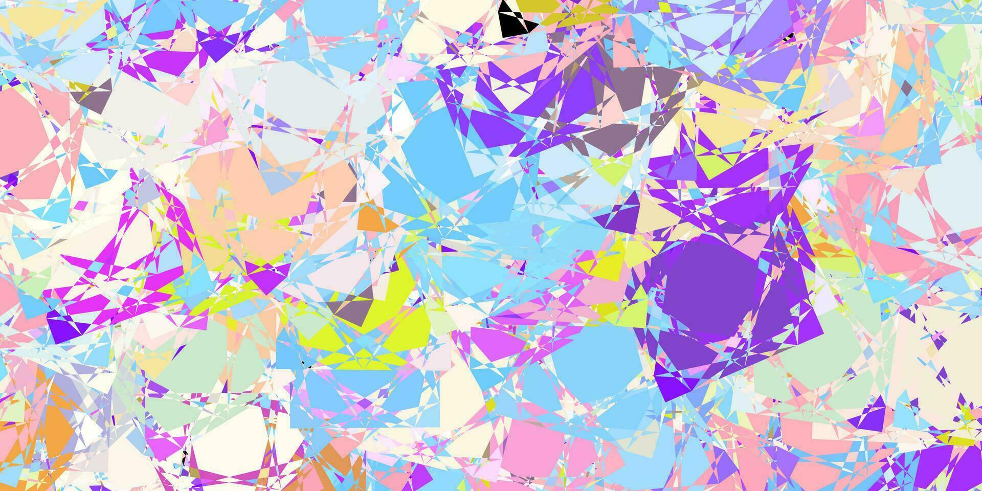 Light Multicolor vector background with polygonal forms.