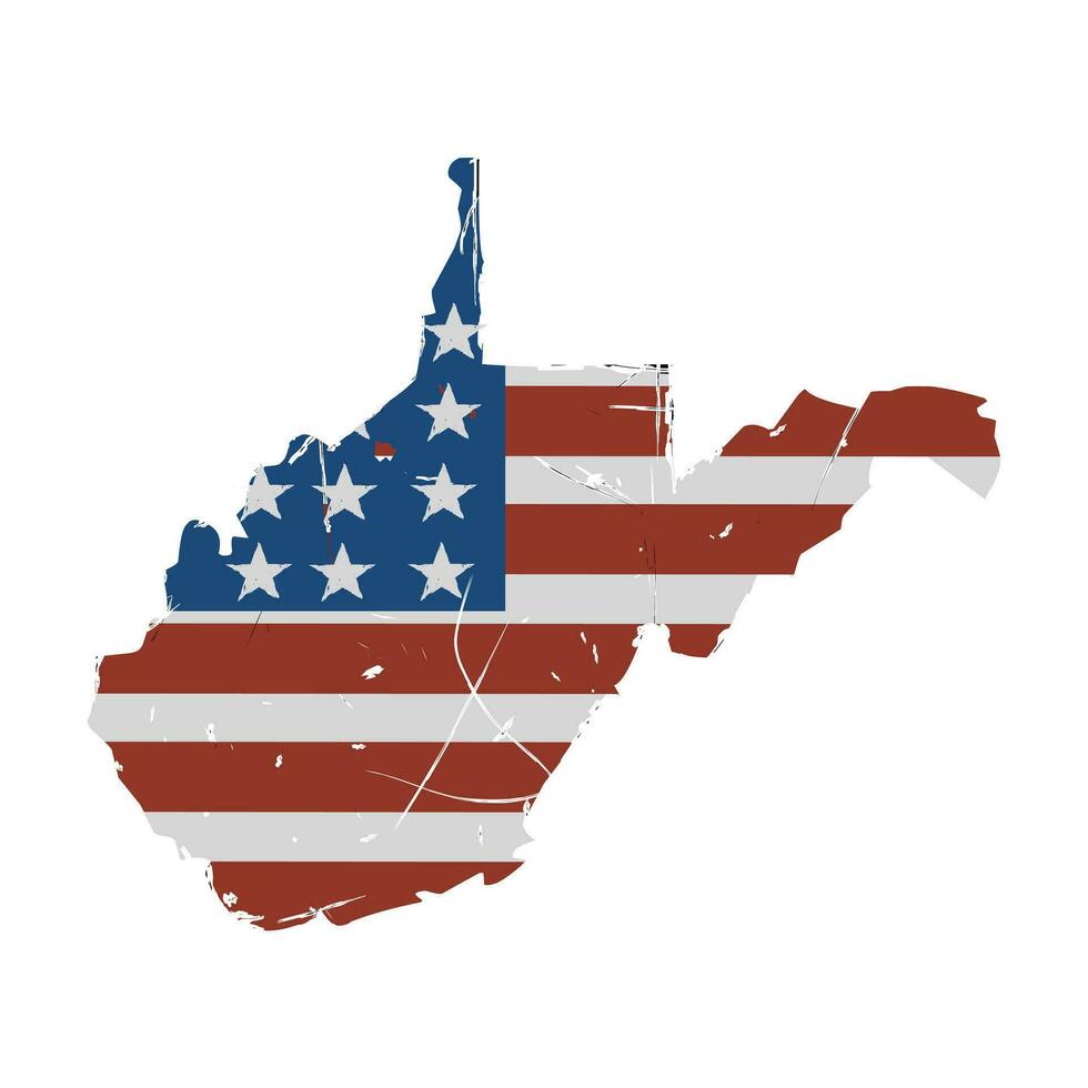 vector of west virginia with america pattern perfetc for print, etc