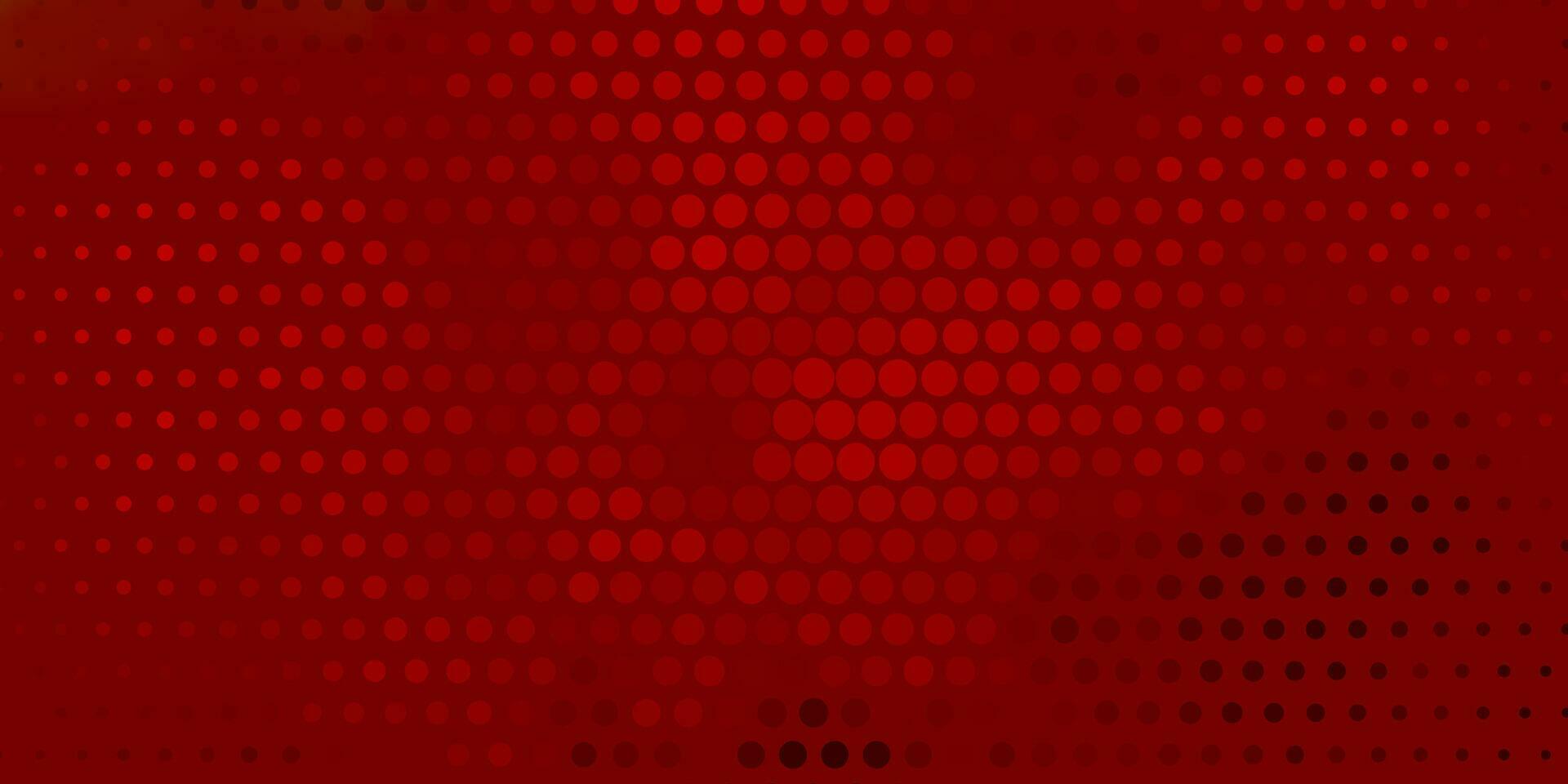 Dark Red vector texture with circles.