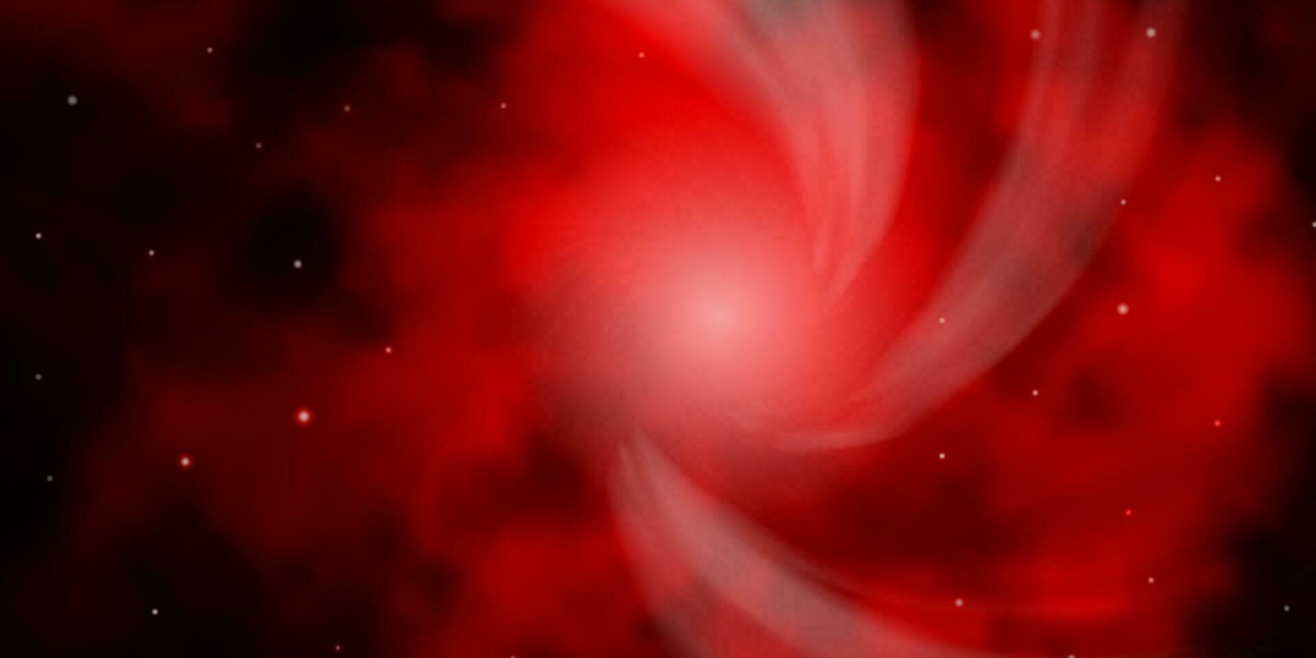 Dark Red vector texture with beautiful stars.