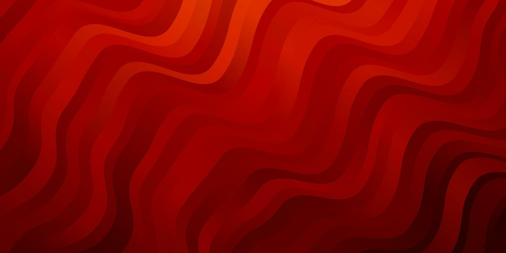 Dark Red, Yellow vector background with bent lines.