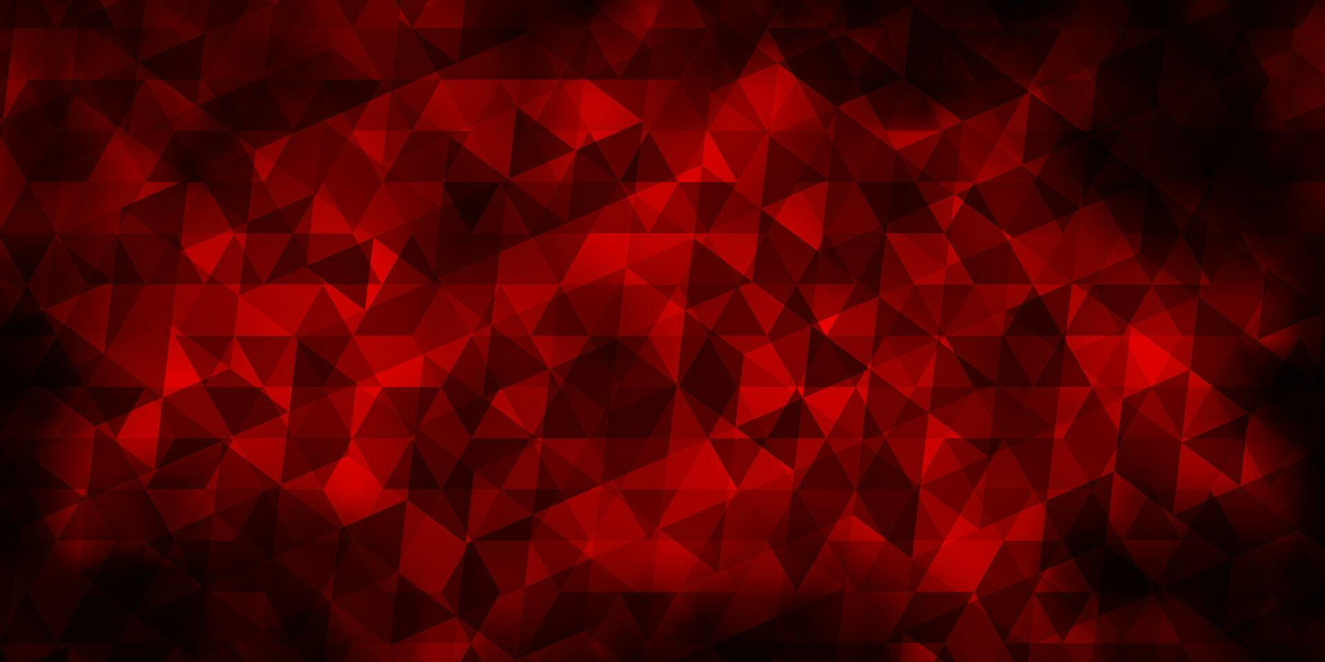 textura de vector rojo oscuro con estilo triangular.