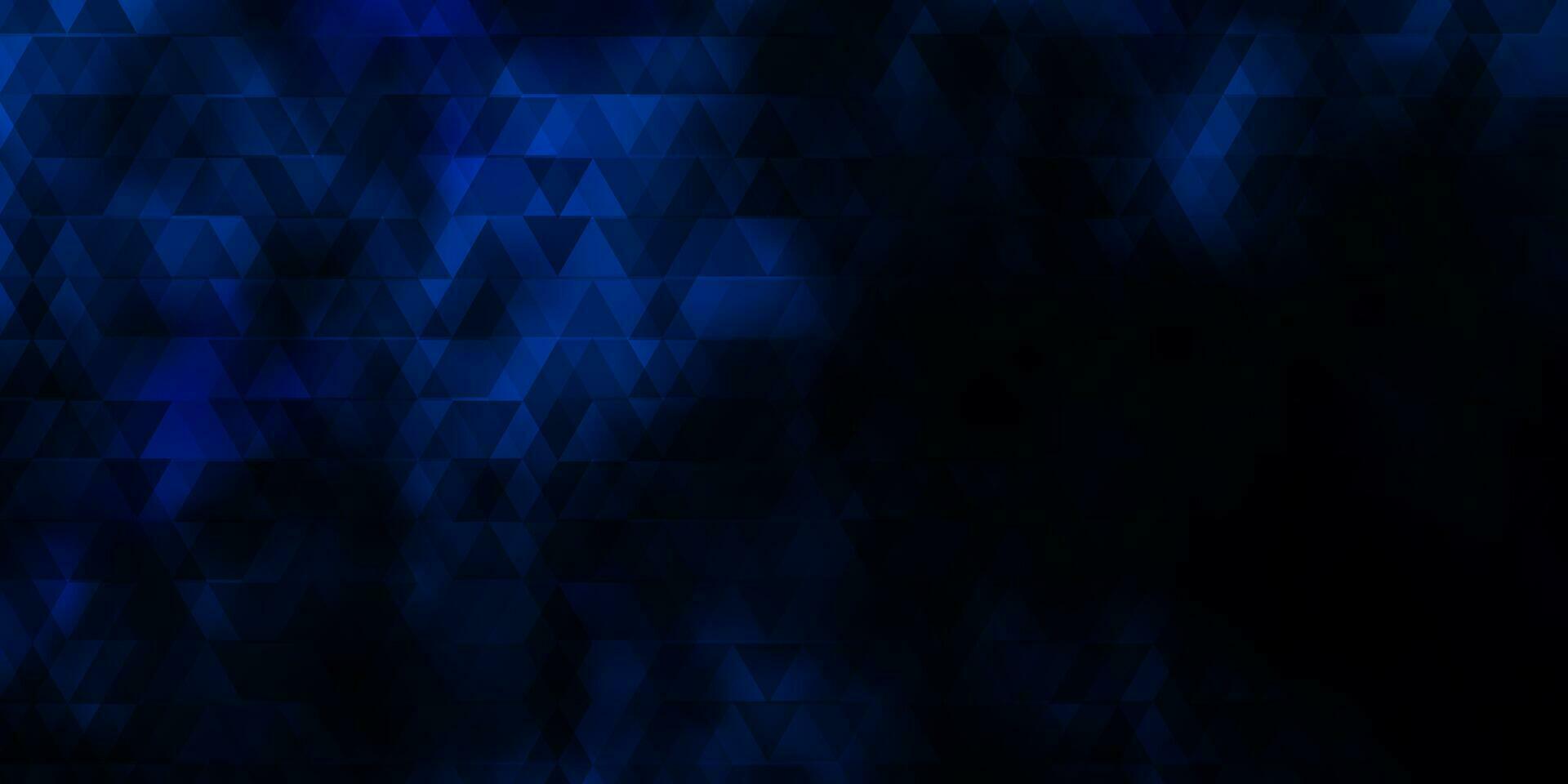 Dark BLUE vector pattern with lines, triangles.