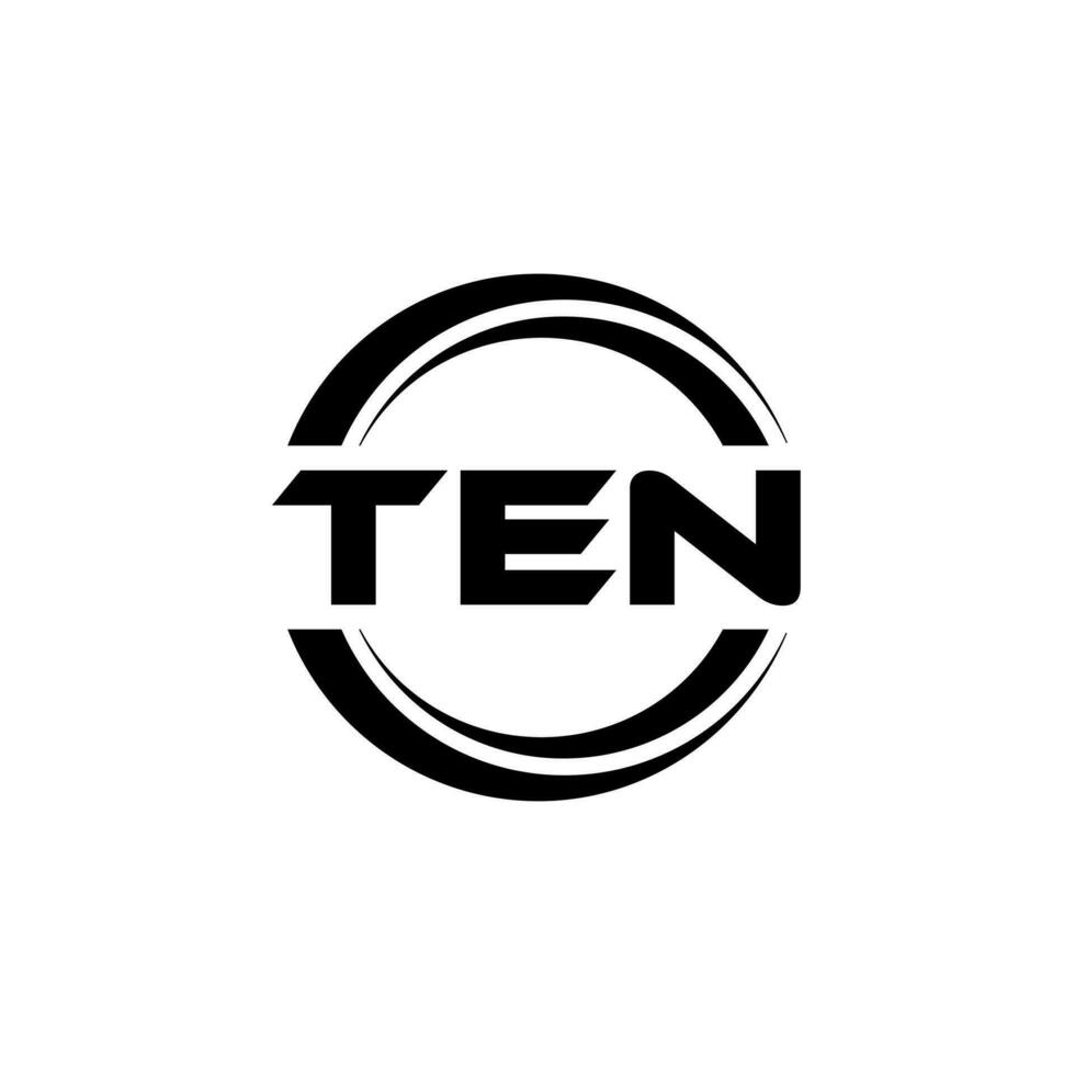 TEN Logo Design, Inspiration for a Unique Identity. Modern Elegance and Creative Design. Watermark Your Success with the Striking this Logo. vector