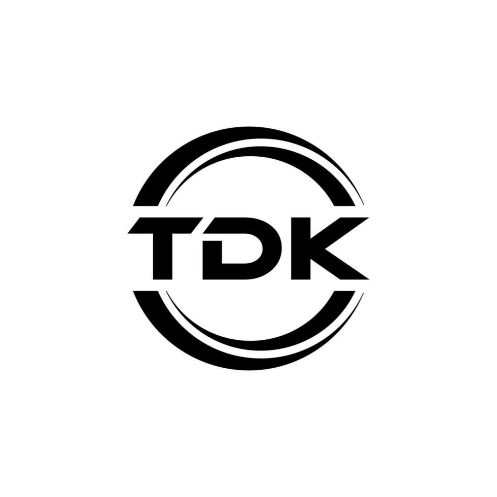 tdk logo diseño, inspiración para un único identidad. moderno elegancia y creativo diseño. filigrana tu éxito con el sorprendentes esta logo. vector