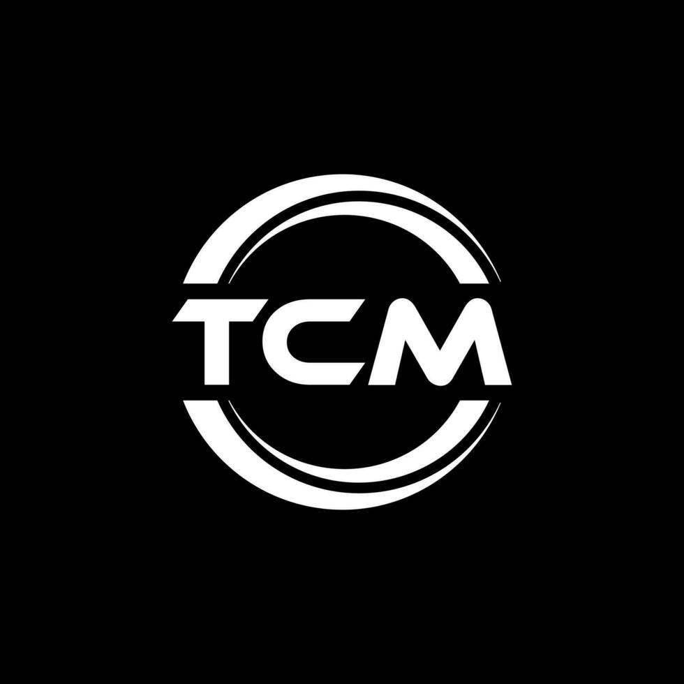 tcm logo diseño, inspiración para un único identidad. moderno elegancia y creativo diseño. filigrana tu éxito con el sorprendentes esta logo. vector