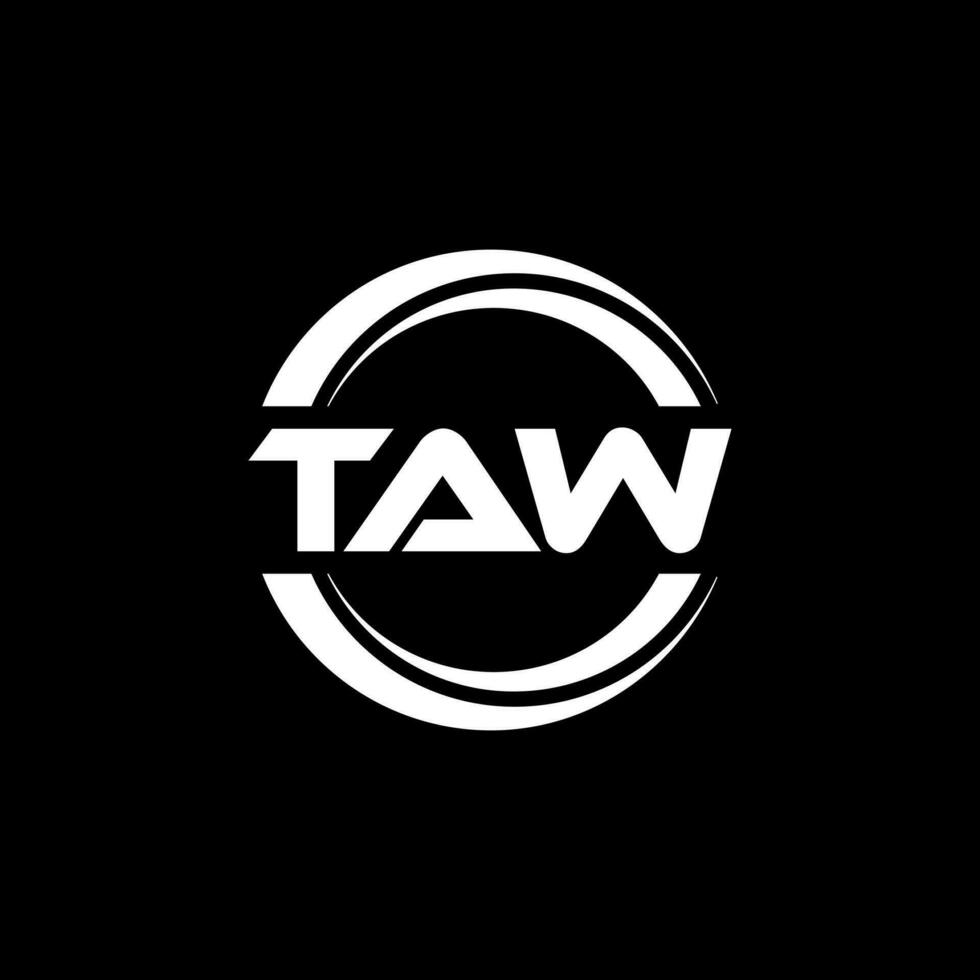 TAW Logo Design, Inspiration for a Unique Identity. Modern Elegance and Creative Design. Watermark Your Success with the Striking this Logo. vector