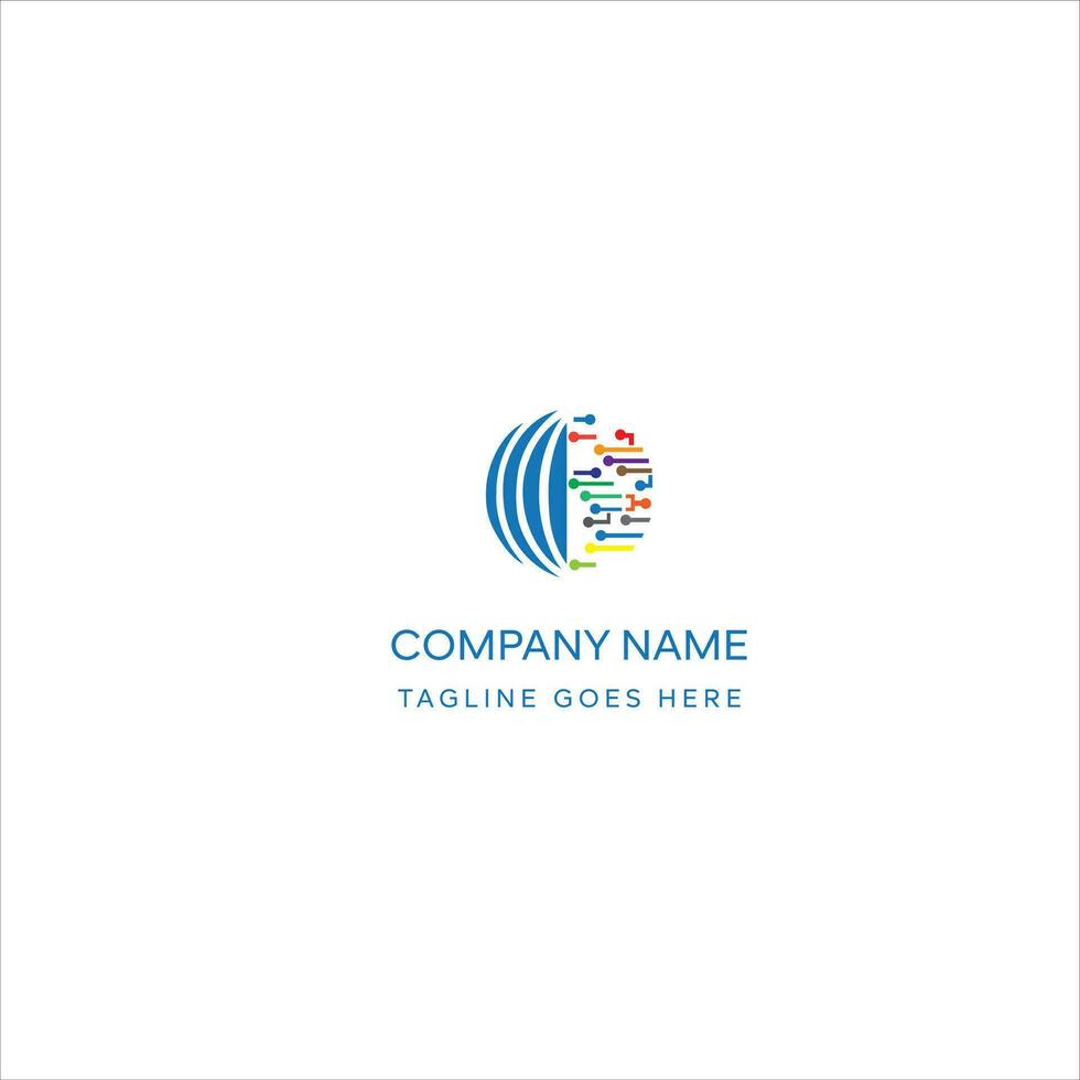 Technology logo template vector illustration