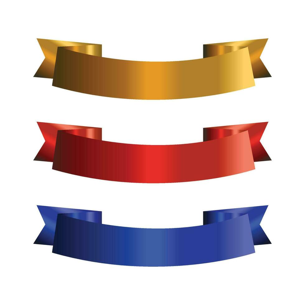 Vector colorful ribbon and banner design