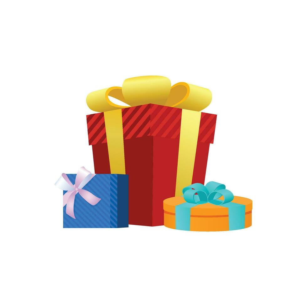 Vector christmas gifts background