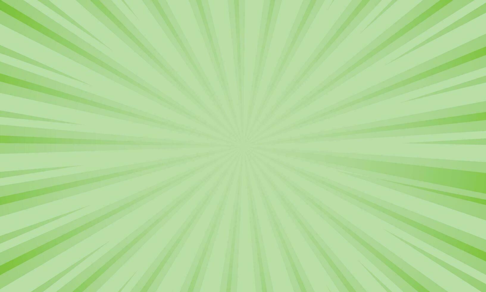 Vector abstract green background with sunburst