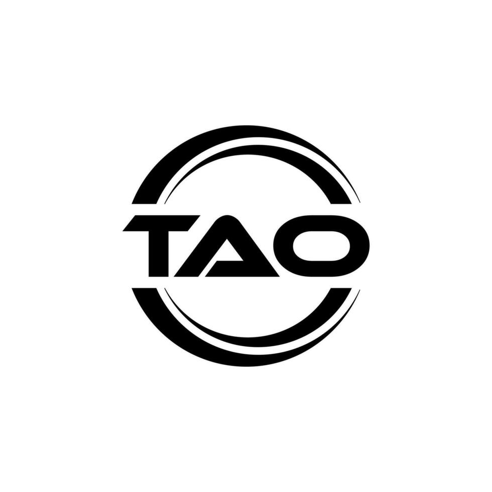 tao logo diseño, inspiración para un único identidad. moderno elegancia y creativo diseño. filigrana tu éxito con el sorprendentes esta logo. vector