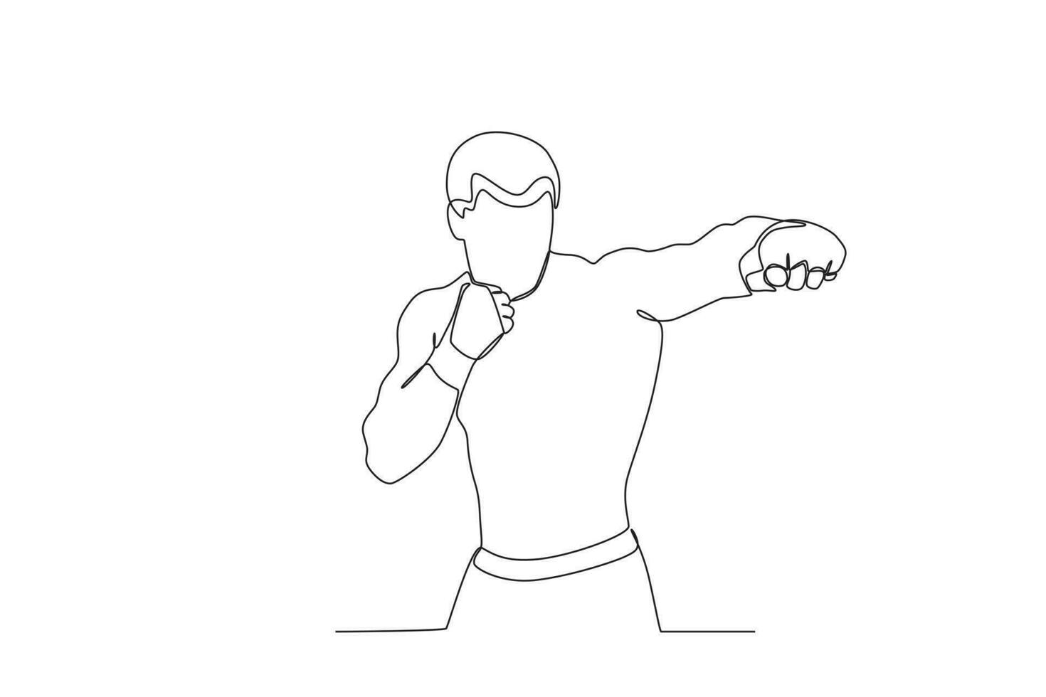 A man training in boxing vector