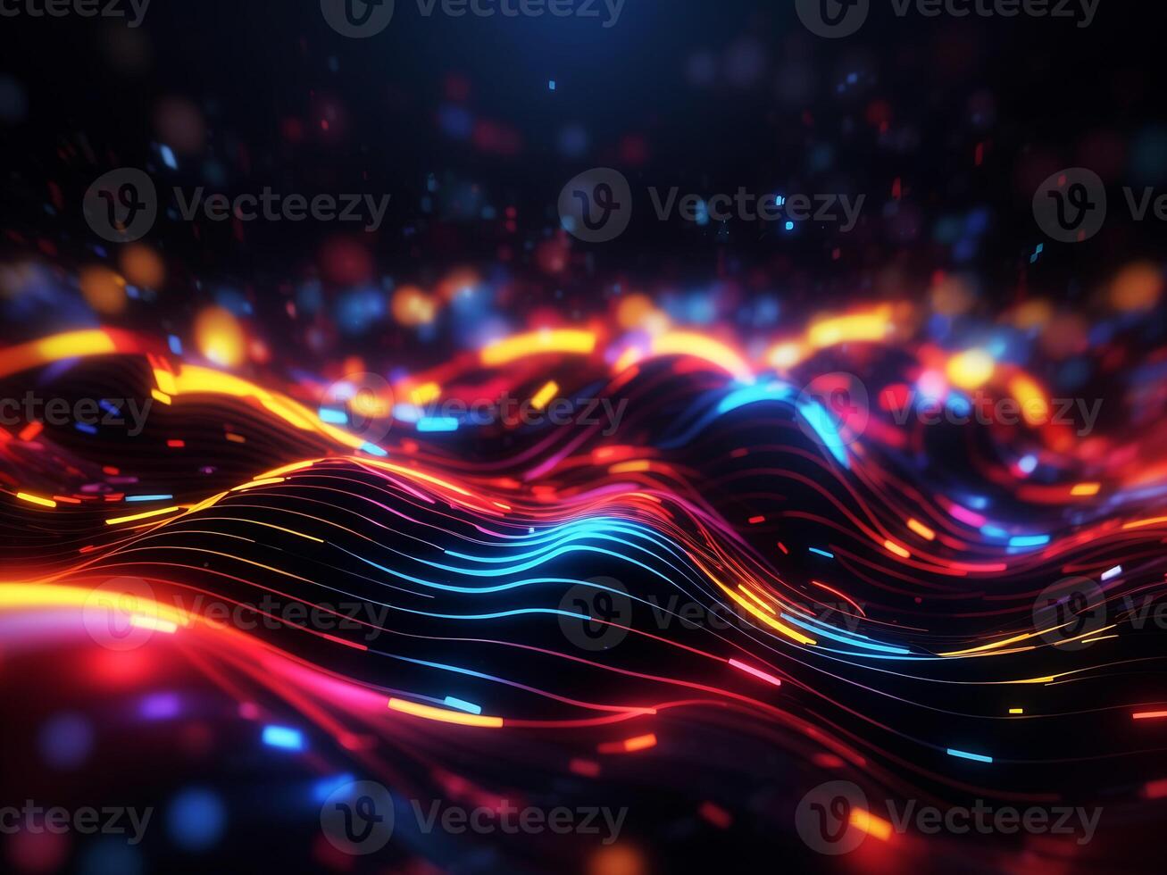 abstract malti color wavy background photo