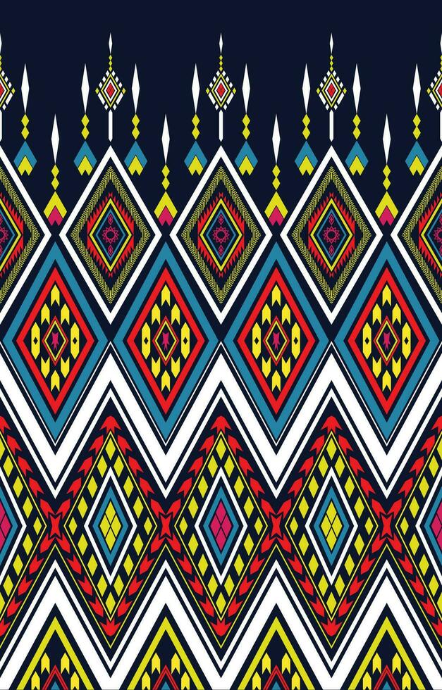 Ethnic geometric. Seamless pattern. Mexican blanket, rug. Woven carpet illustration. vector