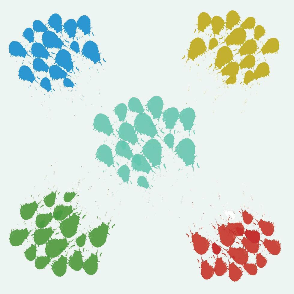 Abstract watercolor on white and black background. The color splashing on the paper. It is a hand drawn.Print vector
