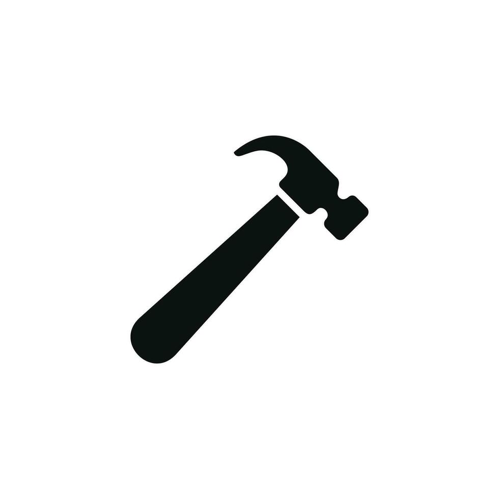 Hammer icon isolated on white background vector