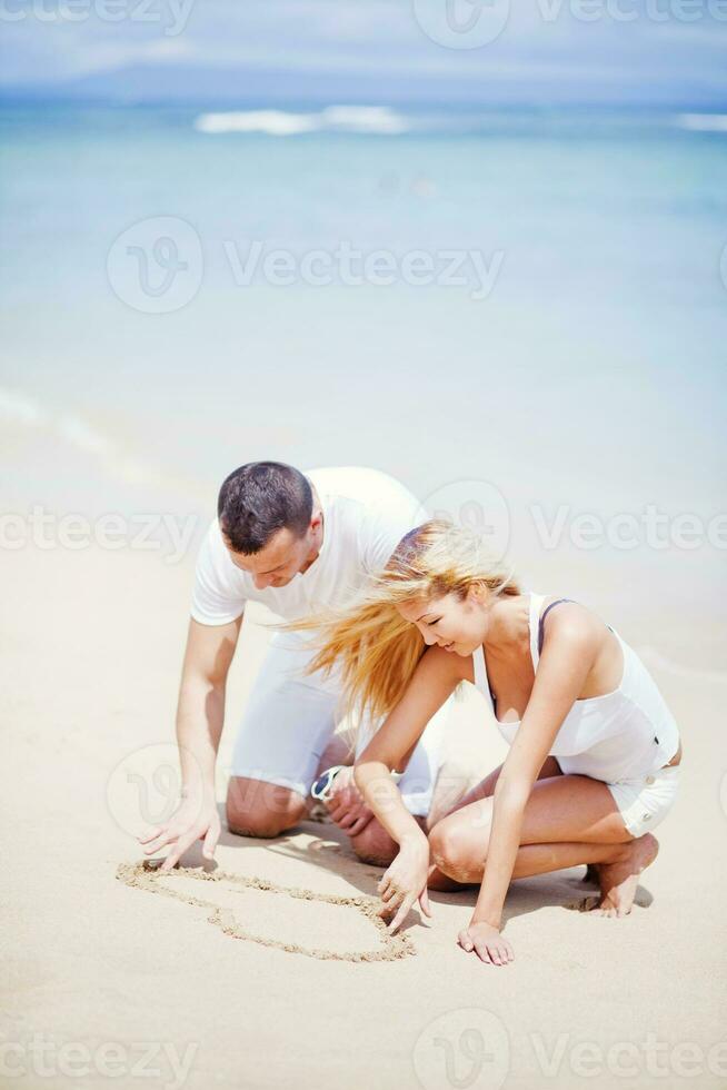 Couple at the beach photo