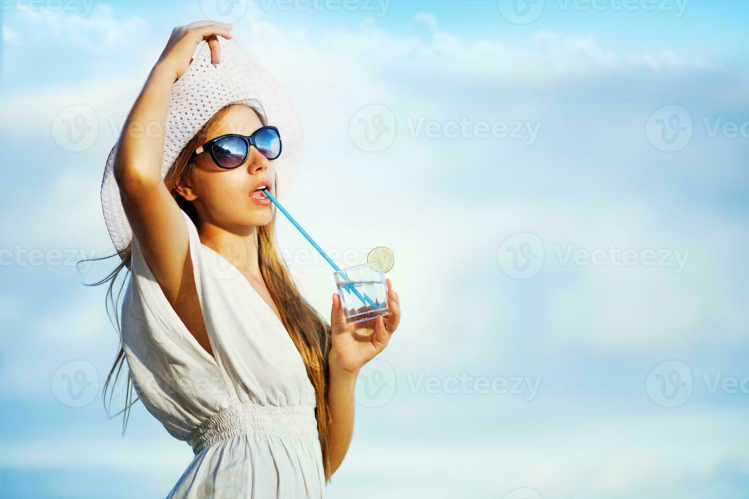 Woman on the beach photo