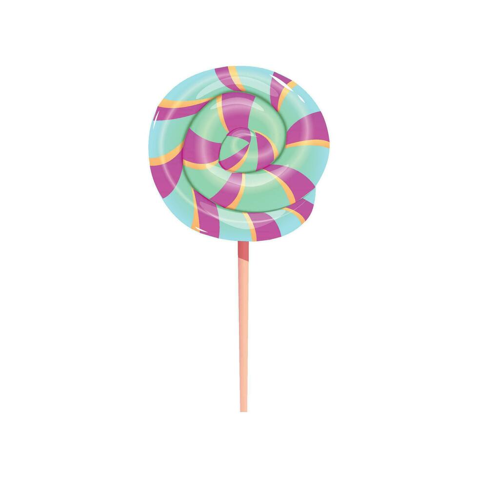 Vector realistic lollipops transparent background