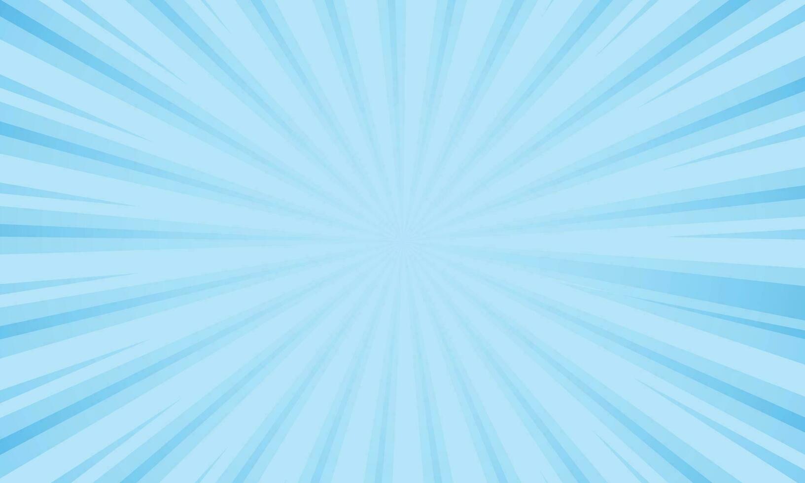 Vector abstract blue background with sunburst