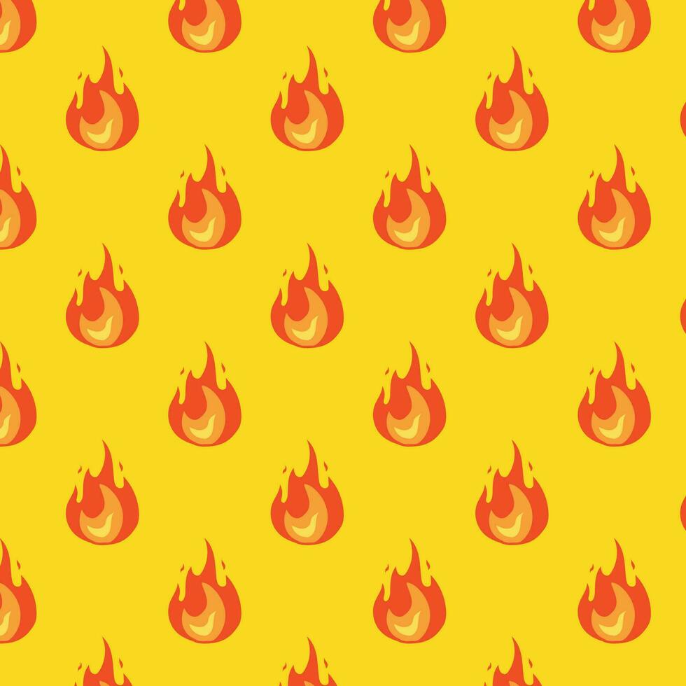 Fire. Vector pattern cartoon style illustration design