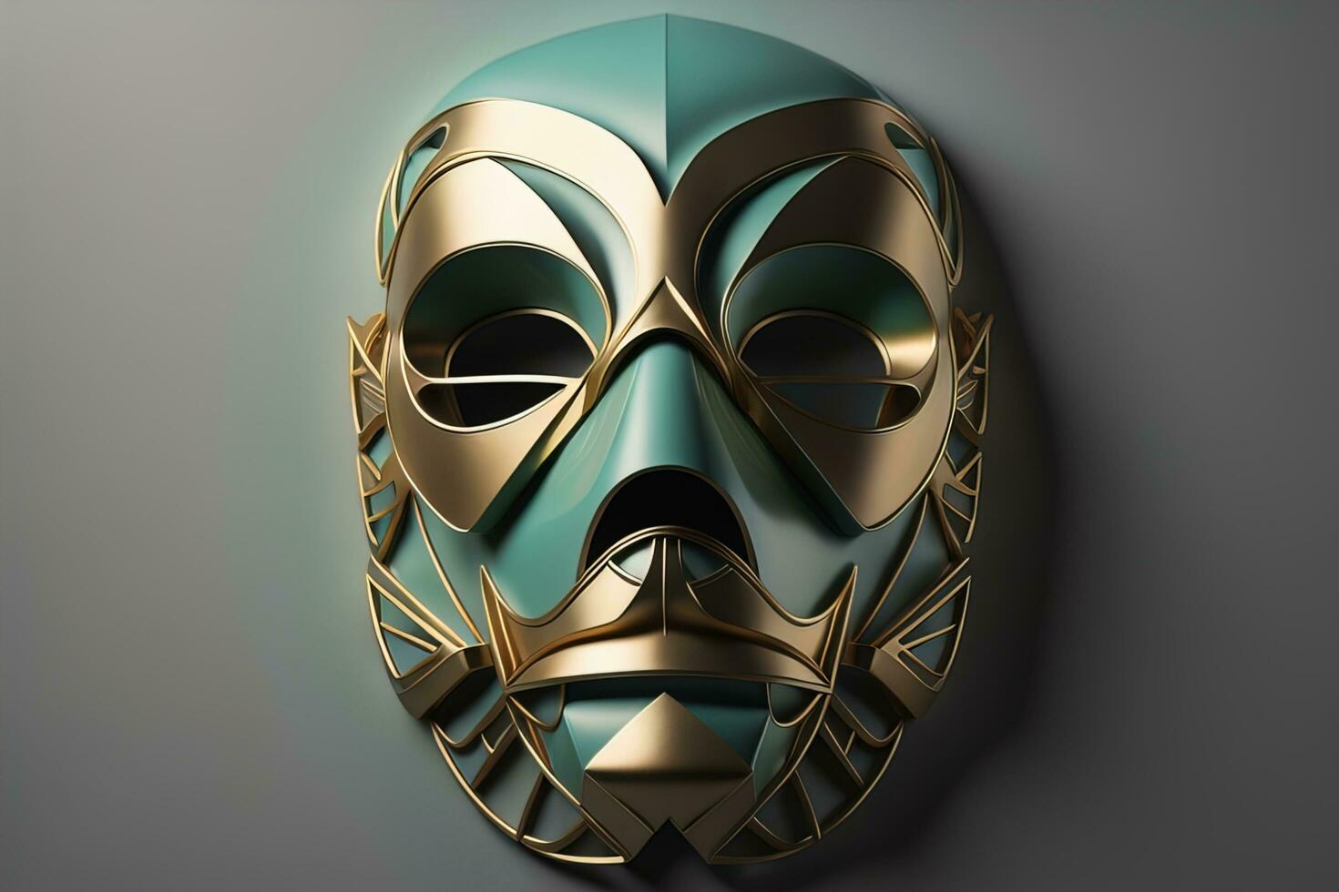 Mardi Gras mask isolated on solid color background. ai generative photo