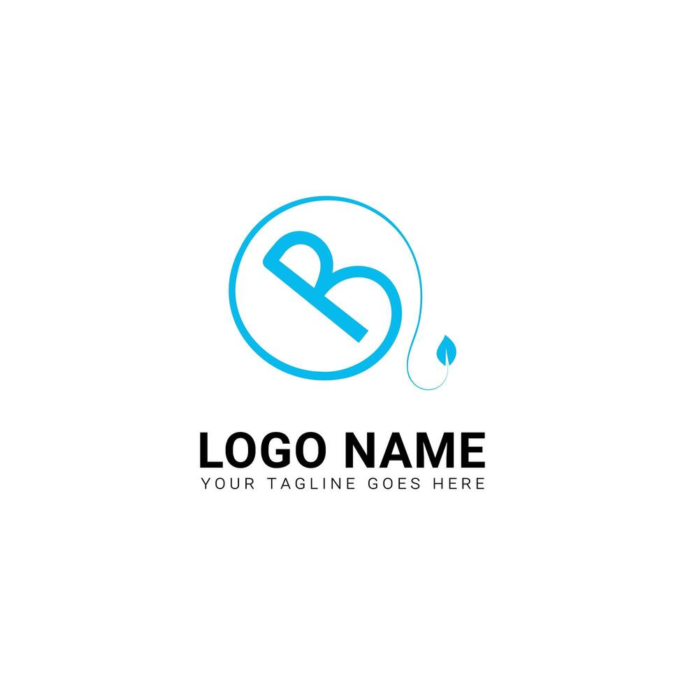 Free Vector B Logo in blue color variation. Beautiful Logotype design for company branding. Elegant identity design in blue.B letter logo with Modern impact. photo