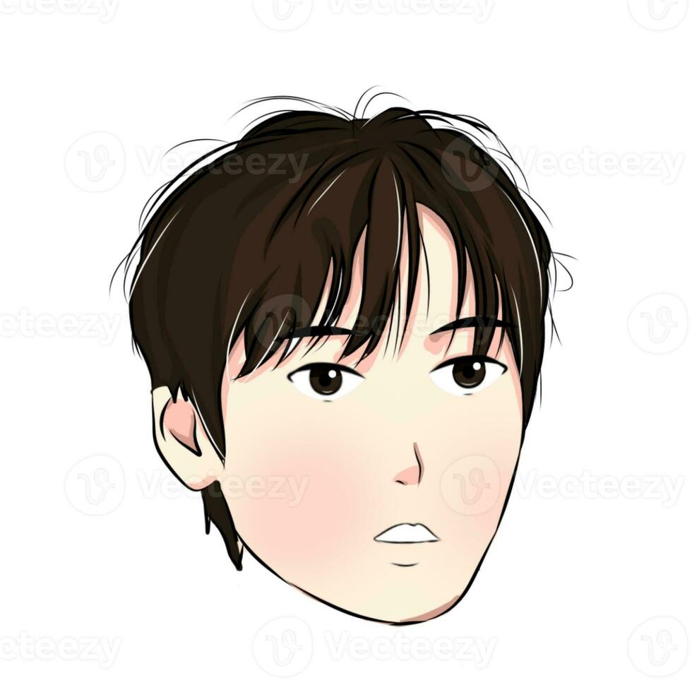 Illustration of a Male Head photo
