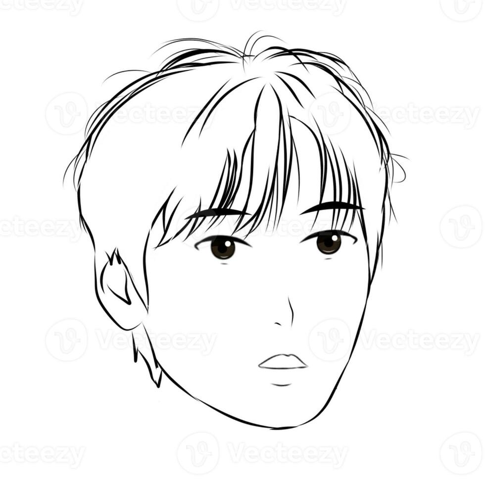 Illustration of a Male Head photo