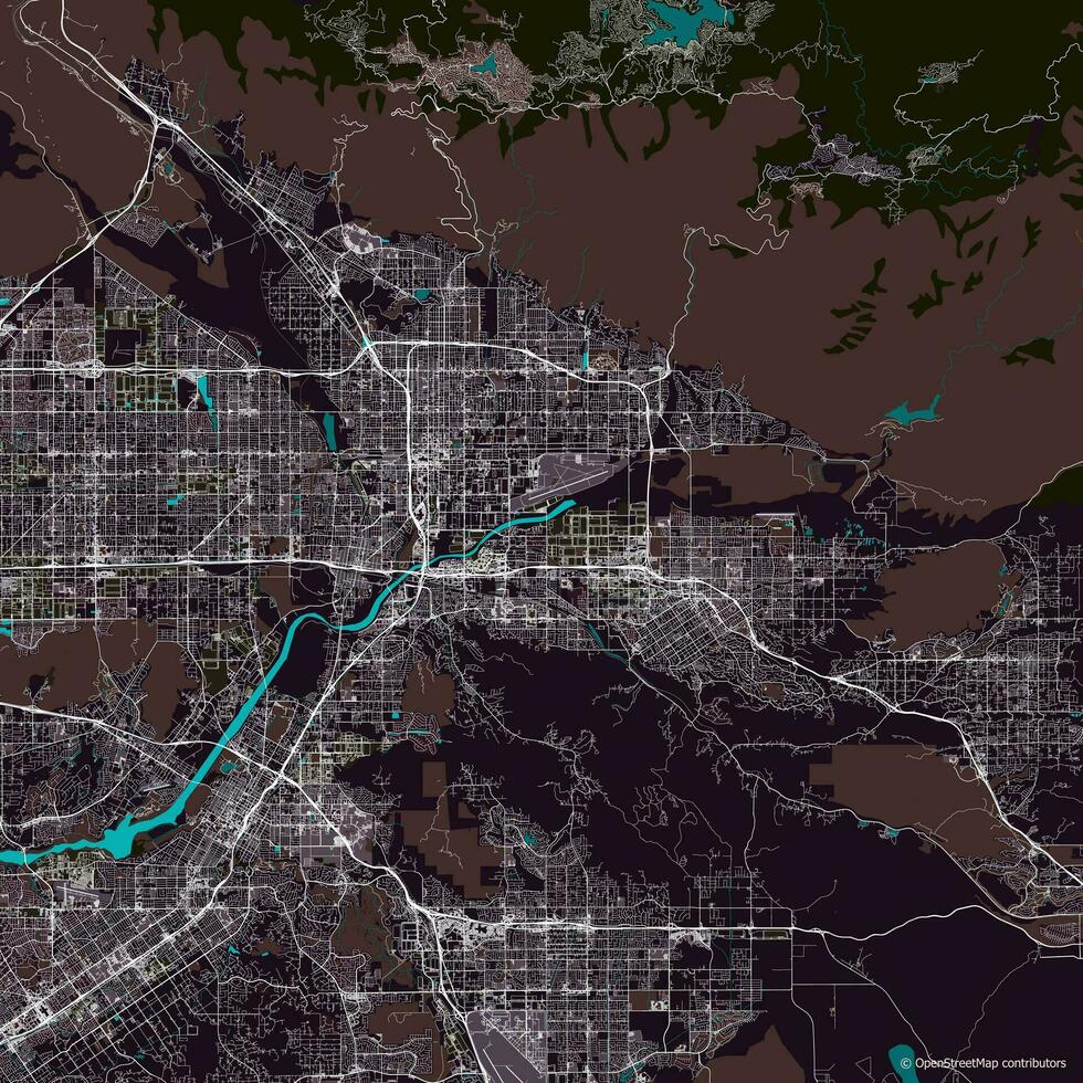 vector ciudad mapa de san bernardino California Estados Unidos