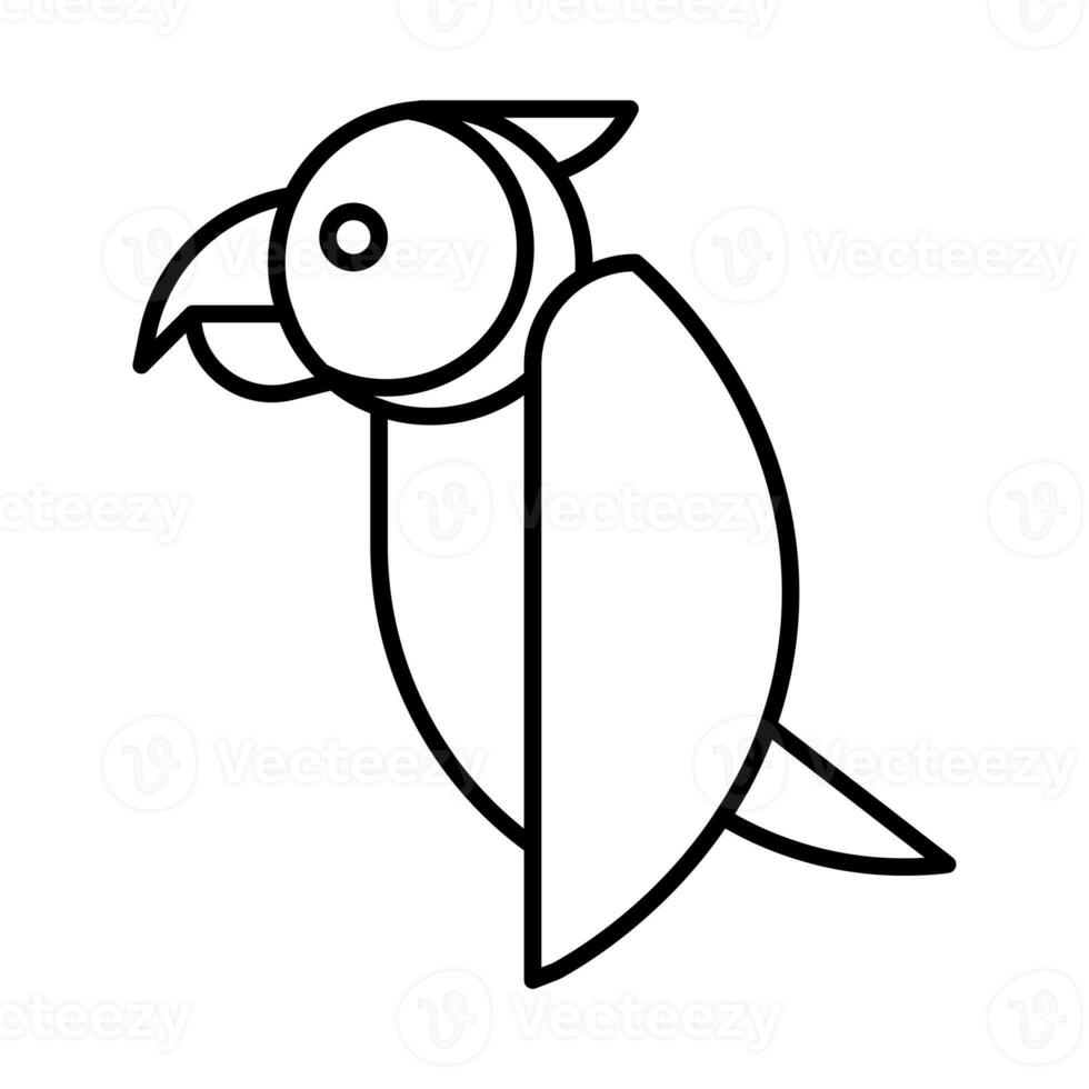 parrot icon, sign, symbol in line style photo