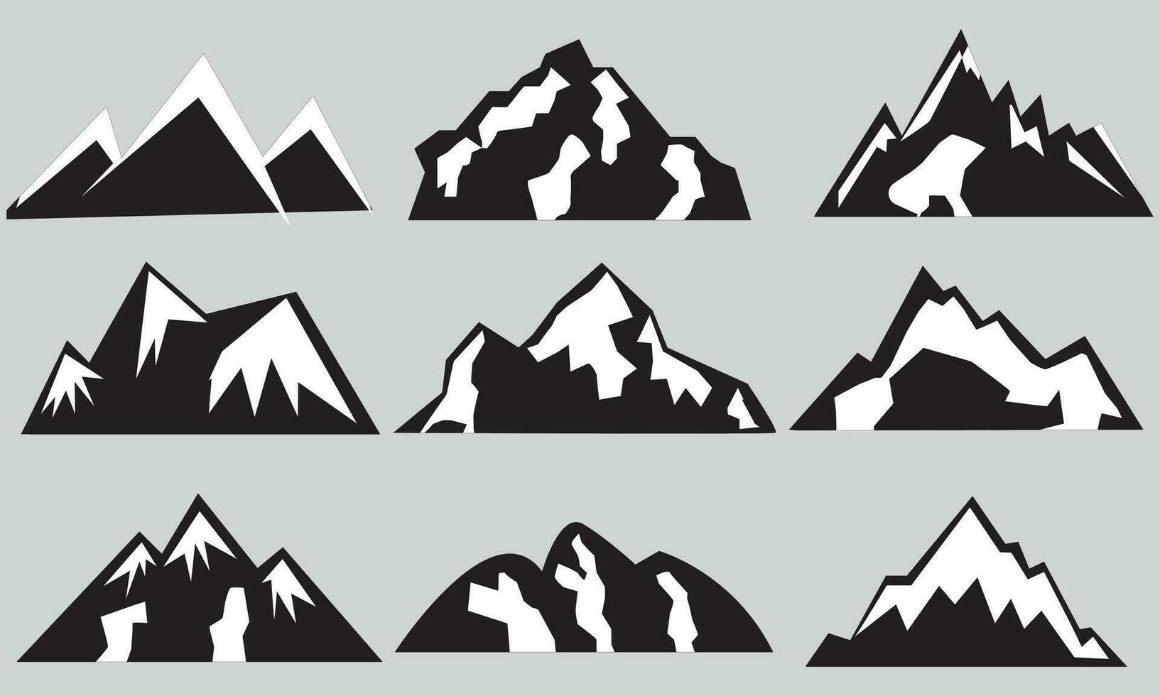 formas de montaña para logos vector